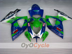 Kit de carenado por inyección para GSX R600 06-07 - Verde, Azul - Corona #OYO87901453