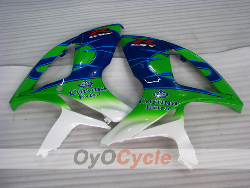 Kit de carenado por inyección para GSX R600 06-07 - Verde, Azul - Corona #OYO87901453