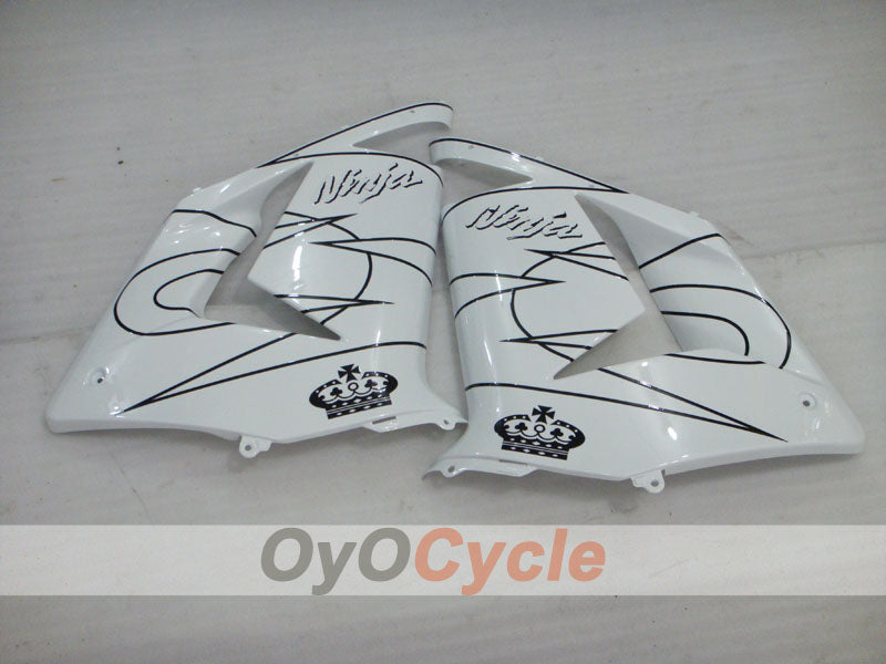 Kit de carenado por inyección para NINJA ZX-10R 04-05 - Blanco, Negro - Corona #OYO87901494