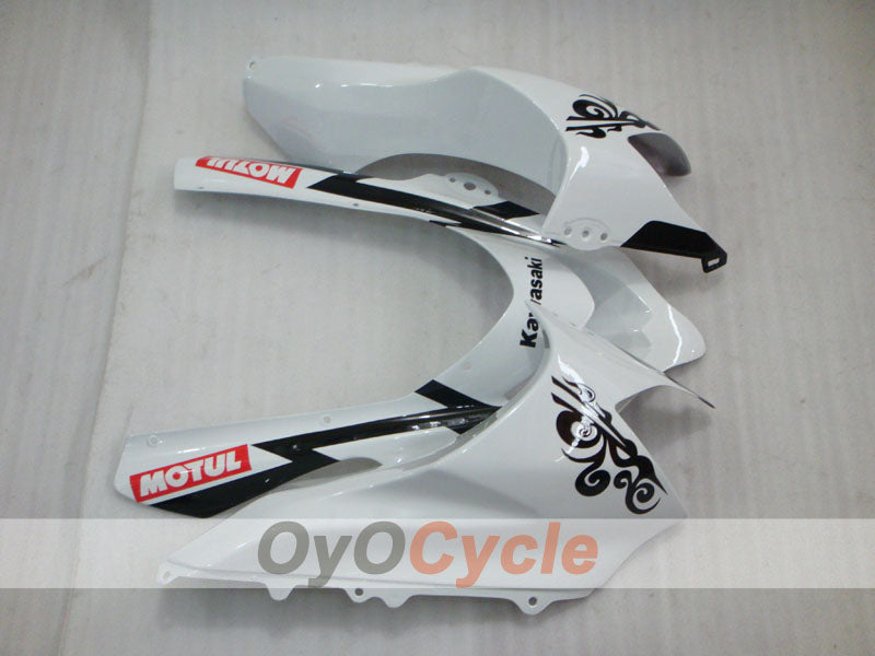Kit de carenado por inyección para NINJA ZX-10R 04-05 - Blanco, Negro - Corona #OYO87901494