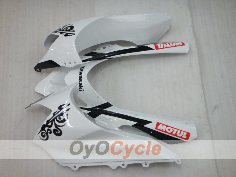 Kit de carenado por inyección para NINJA ZX-10R 04-05 - Blanco, Negro - Corona #OYO87901494