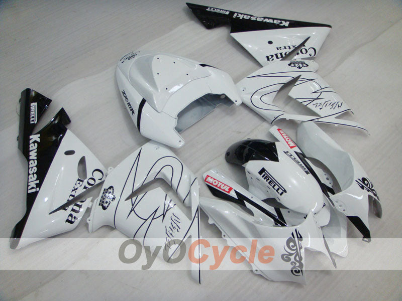 Kit de carenado por inyección para NINJA ZX-10R 04-05 - Blanco, Negro - Corona #OYO87901494 Imagen principal del producto