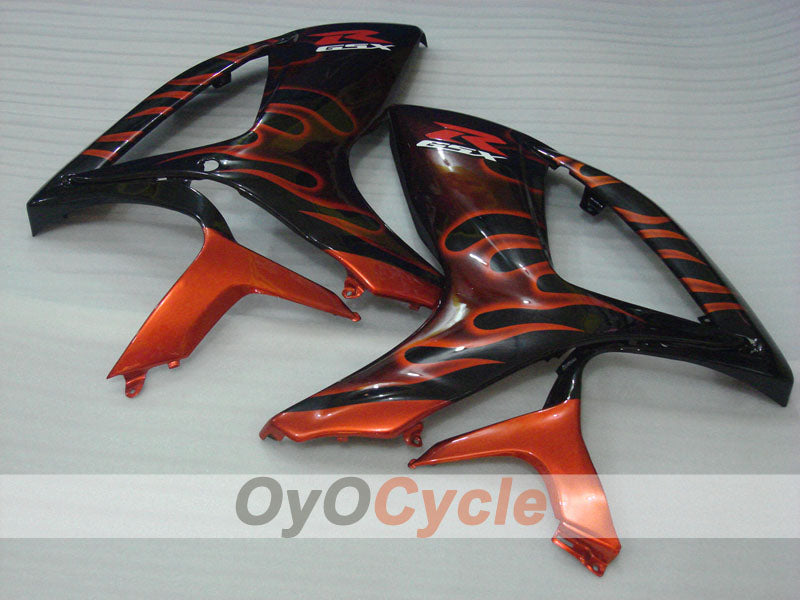 Kit de carenado por inyección para GSX R600 06-07 - Naranja, Negro - Llama #OYO87901497