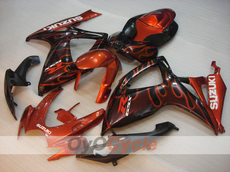 Kit de carenado por inyección para GSX R600 06-07 - Naranja, Negro - Llama #OYO87901497