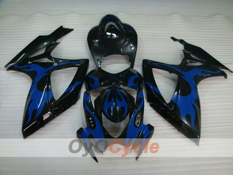 Kit de carenado inyectado para GSX R600 06-07 - Azul, Negro - Llama #OYO87901499 Imagen secundaria del producto
