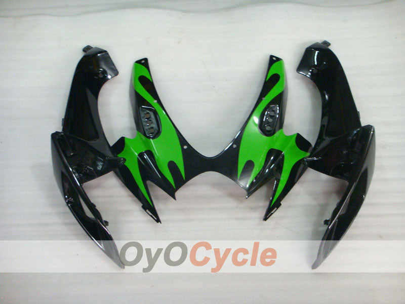 Kit de carenado por inyección para GSX R750 06-07 - Verde, Negro - Llama #OYO87901293