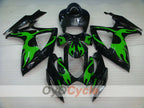 Kit de carenado por inyección para GSX R750 06-07 - Verde, Negro - Llama #OYO87901293