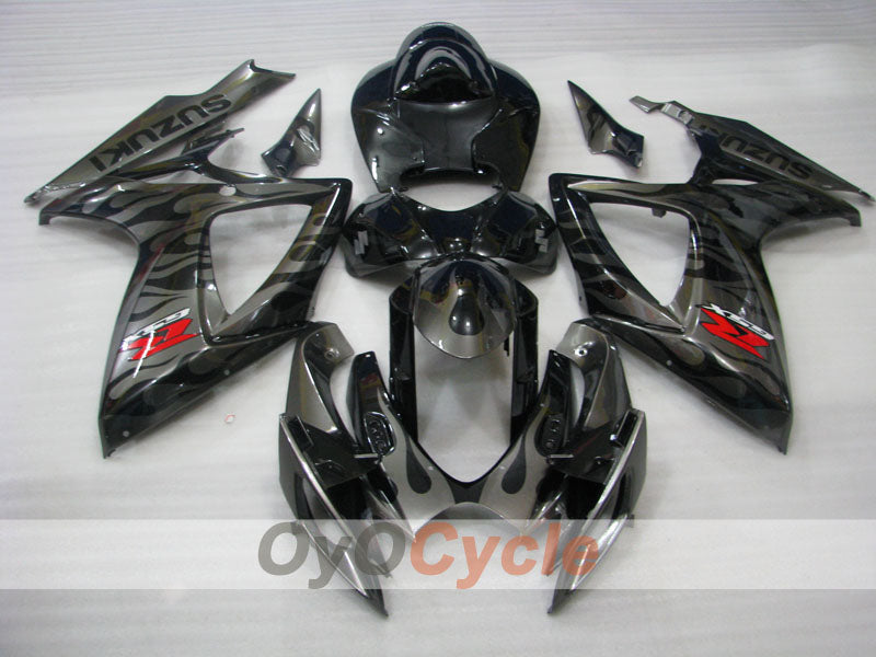 Carenado de inyección para GSX R750 06-07 - Negro, Plata - Llama #OYO87901297 Imagen secundaria del producto