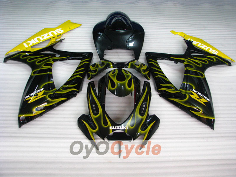 Kit de carenado por inyección para GSX R600 06-07 - Amarillo, Negro - Llama #OYO87901504 Imagen secundaria del producto