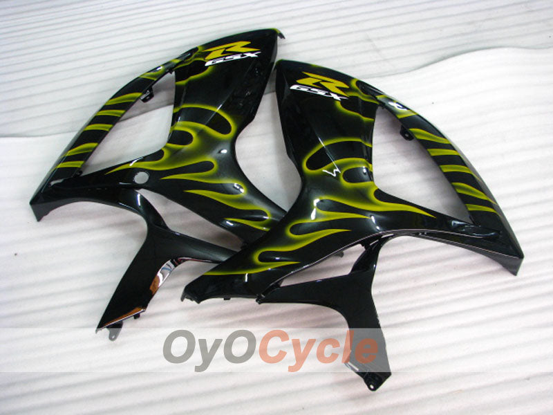 Kit de carenado por inyección para GSX R600 06-07 - Amarillo, Negro - Llama #OYO87901504