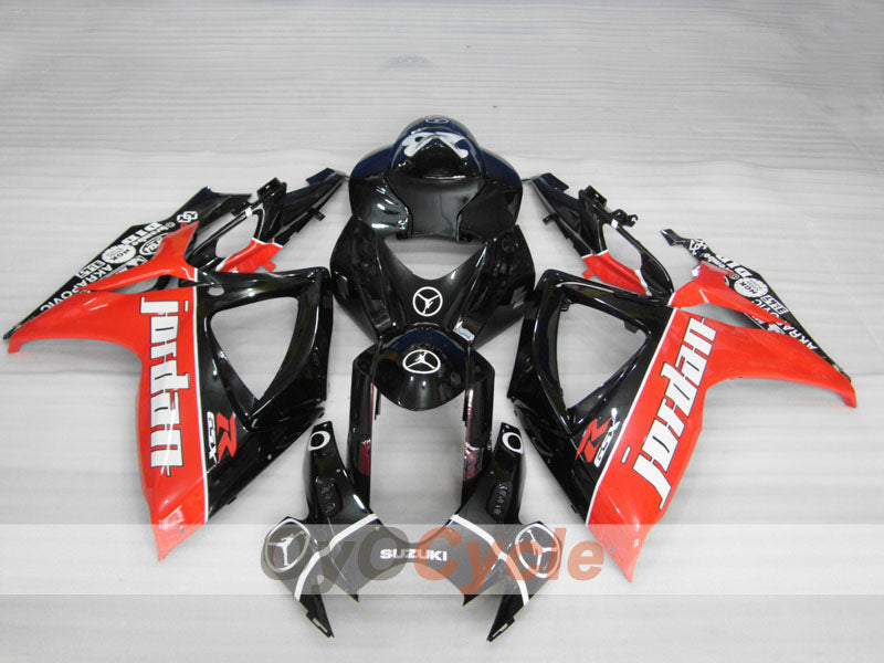 Carenado moldeado por inyección para GSX R750 06-07 - Rojo, Negro - Jordan #OYO87901300 Imagen secundaria del producto