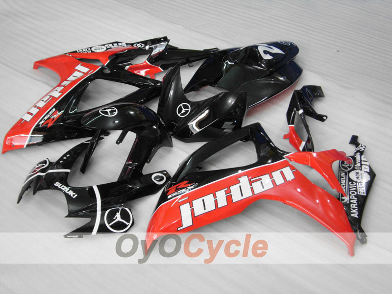 Kit de carenado por inyección para GSX R600 06-07 - Rojo, Negro - Jordan #OYO87901505 Imagen principal del producto