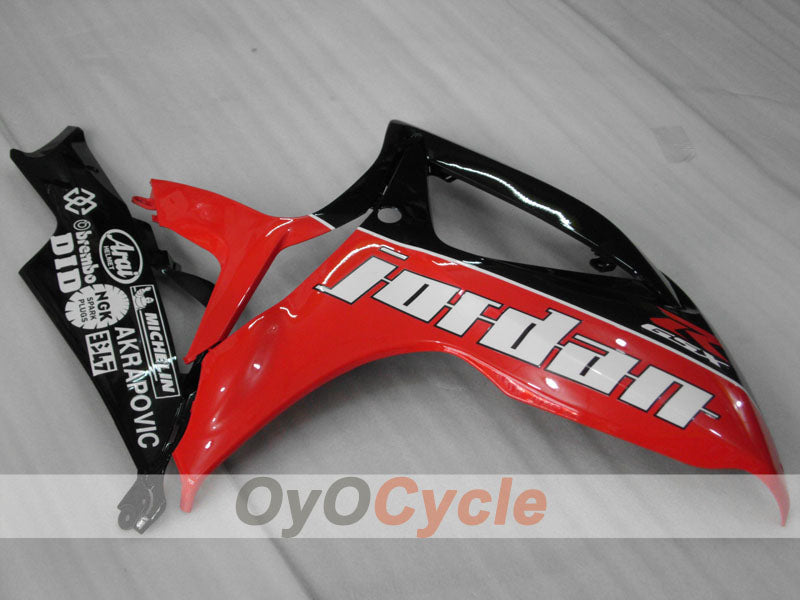 Kit de carenado por inyección para GSX R600 06-07 - Rojo, Negro - Jordan #OYO87901505