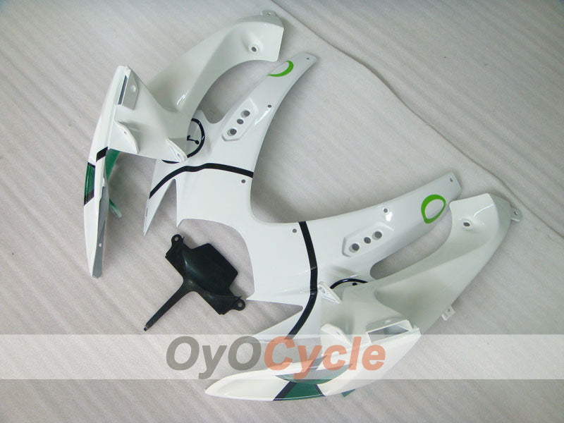 Kit de carenado por inyección para GSX R600 06-07 - Verde, Blanco - Jordan #OYO87901508