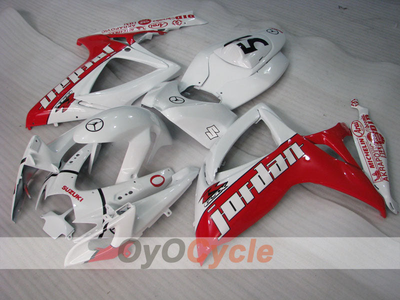 Kit de carenado por inyección para GSX R750 06-07 - Rojo, Blanco - Jordan #OYO87901305 Imagen principal del producto
