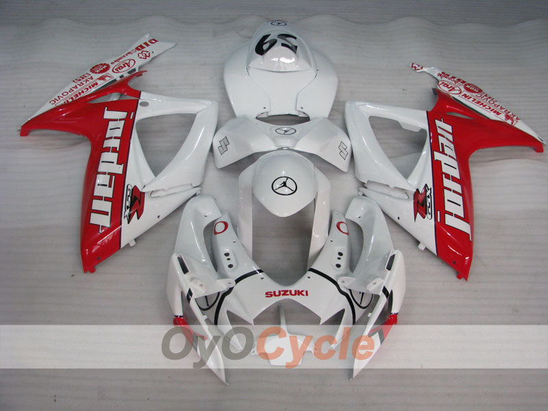 Kit de carenado por inyección para GSX R750 06-07 - Rojo, Blanco - Jordan #OYO87901305 Imagen secundaria del producto