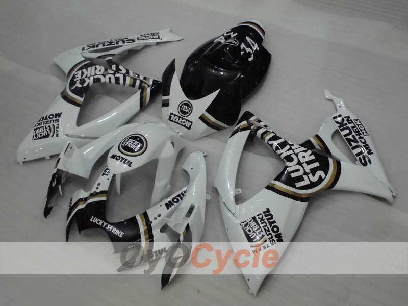 Carenado de inyección para GSX R600 06-07 - Blanco, Negro - Lucky Strike, MICHELIN, MOTUL #OYO87901517 Imagen principal del producto