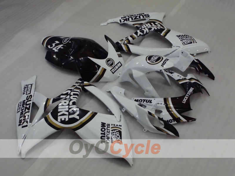 Carenado de inyección para GSX R750 06-07 - Blanco, Negro - Lucky Strike #OYO87901309