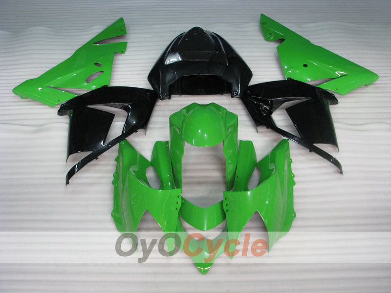 Kit de carenado por inyección para NINJA ZX-10R 04-05 - Verde, Negro - Estilo de fábrica #OYO87901518