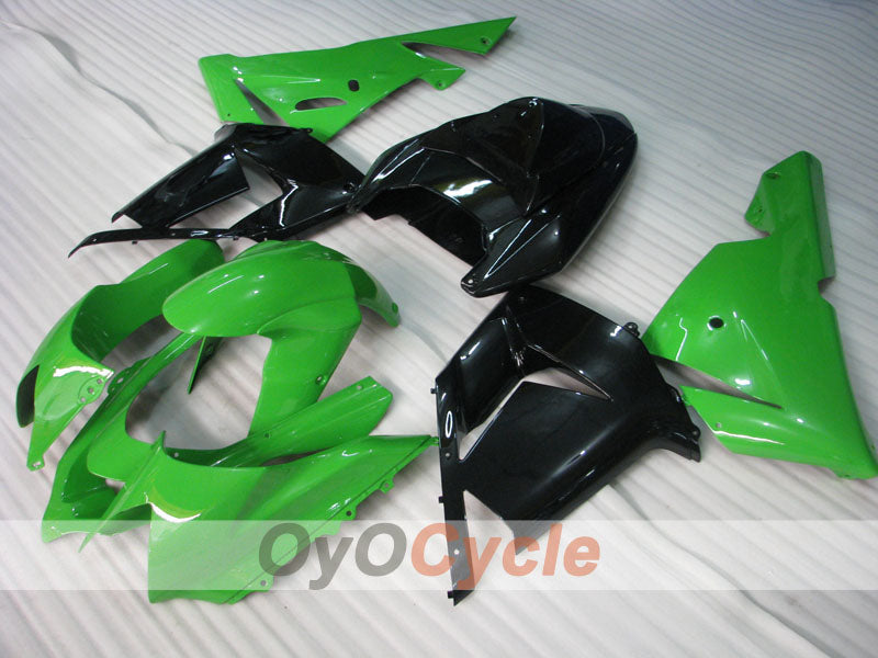 Kit de carenado por inyección para NINJA ZX-10R 04-05 - Verde, Negro - Estilo de fábrica #OYO87901518
