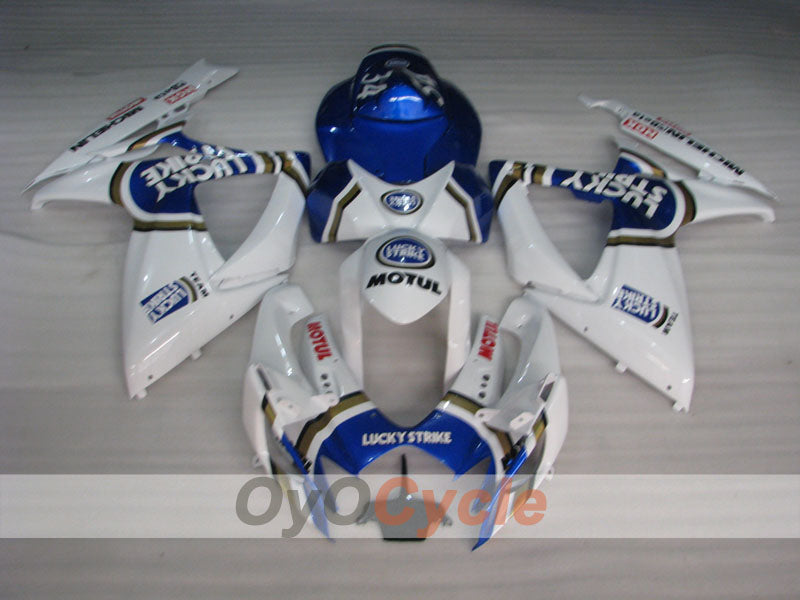 Carenado de inyección para GSX R600 06-07 - Azul, Blanco - Lucky Strike, MICHELIN, MOTUL #OYO87901519