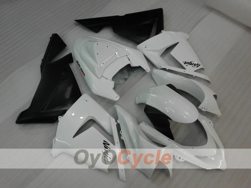 Kit de carenado por inyección para NINJA ZX-10R 04-05 - Blanco, Negro - Estilo de fábrica #OYO87901522