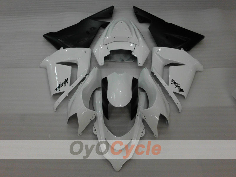Kit de carenado por inyección para NINJA ZX-10R 04-05 - Blanco, Negro - Estilo de fábrica #OYO87901522