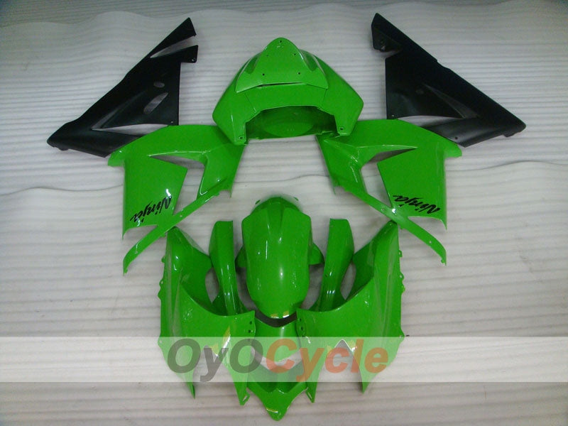 Kit de carenado por inyección para NINJA ZX-10R 04-05 - Verde, Negro - Estilo de fábrica #OYO87901528