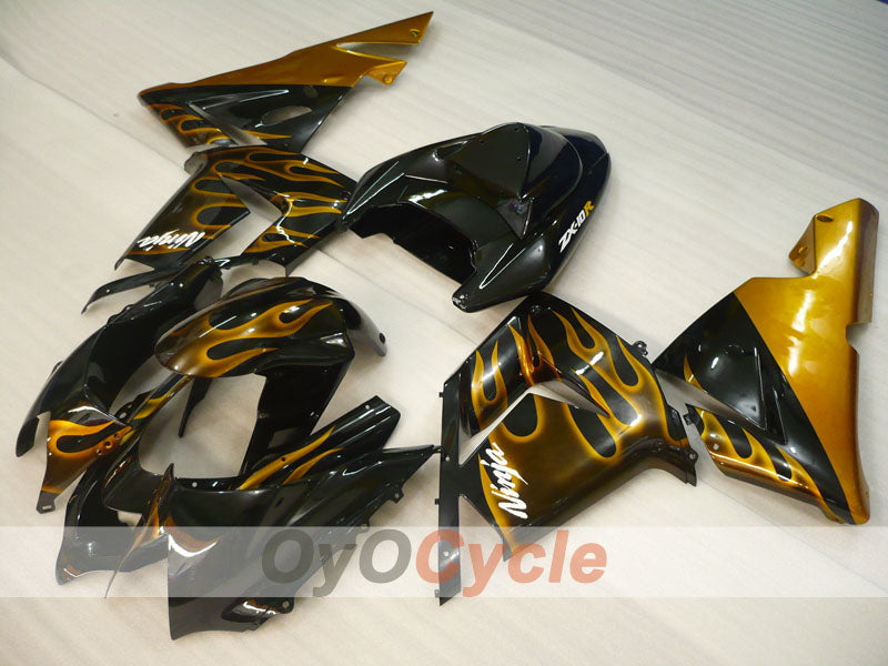 Kit de carenado por inyección para NINJA ZX-10R 04-05 - Negro, Marrón - Llama #OYO87901538