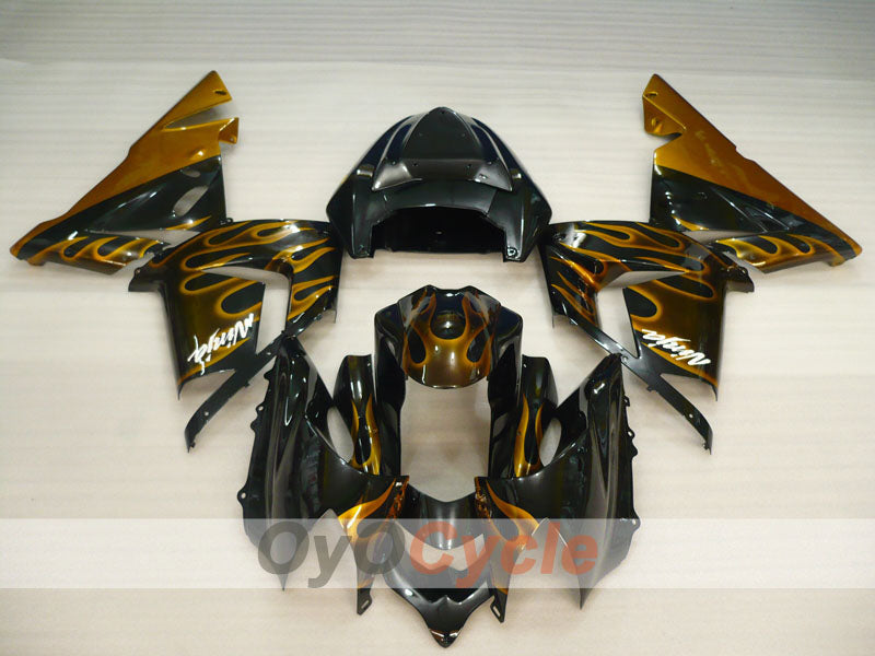 Kit de carenado por inyección para NINJA ZX-10R 04-05 - Negro, Marrón - Llama #OYO87901538
