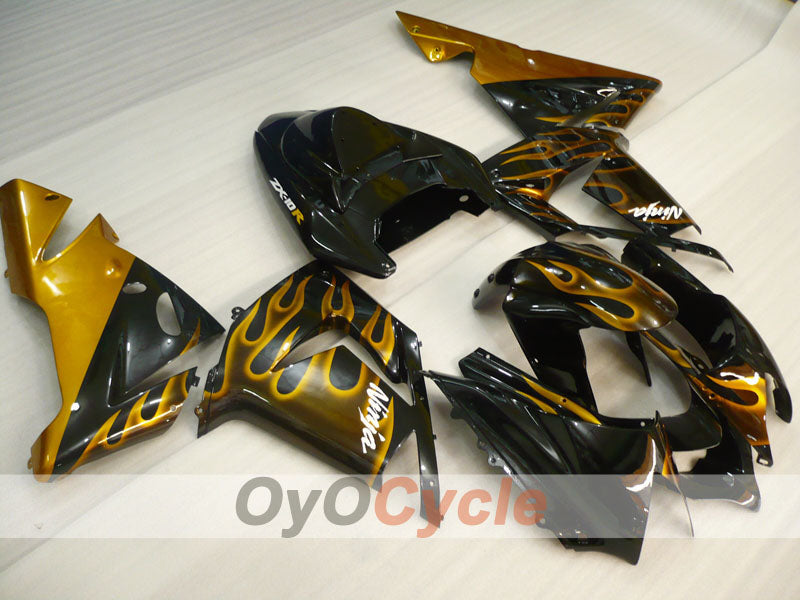 Kit de carenado por inyección para NINJA ZX-10R 04-05 - Negro, Marrón - Llama #OYO87901538 Imagen principal del producto