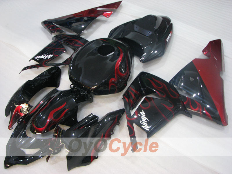 Kit de carenado por inyección para NINJA ZX-10R 04-05 - Rojo, Negro - Llama #OYO87901540 Imagen secundaria del producto