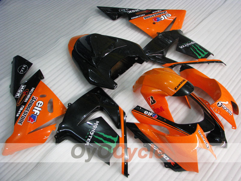 Kit de carenado por inyección para NINJA ZX-10R 04-05 - Naranja, Negro - Monster #OYO87901546