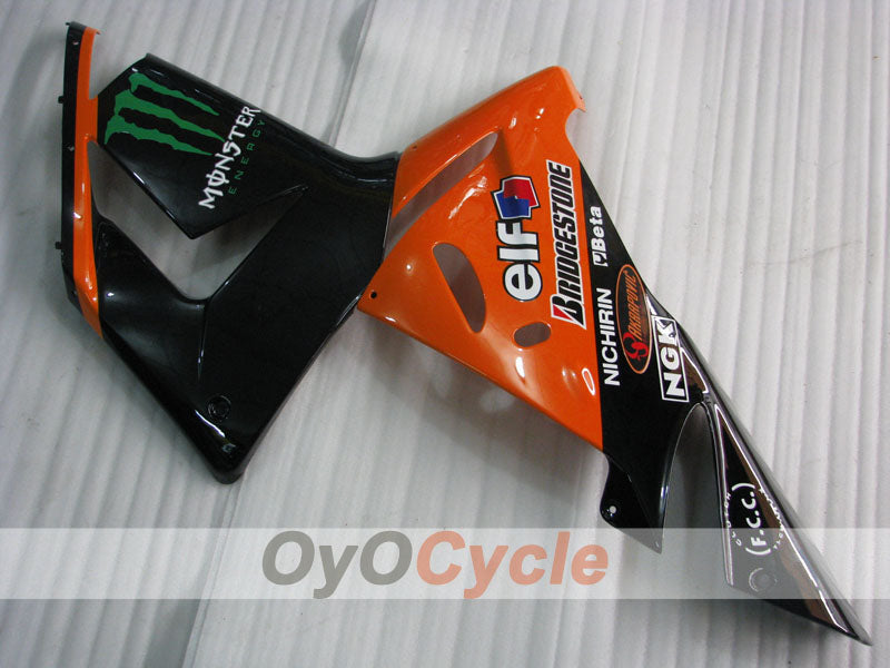 Kit de carenado por inyección para NINJA ZX-10R 04-05 - Naranja, Negro - Monster #OYO87901546