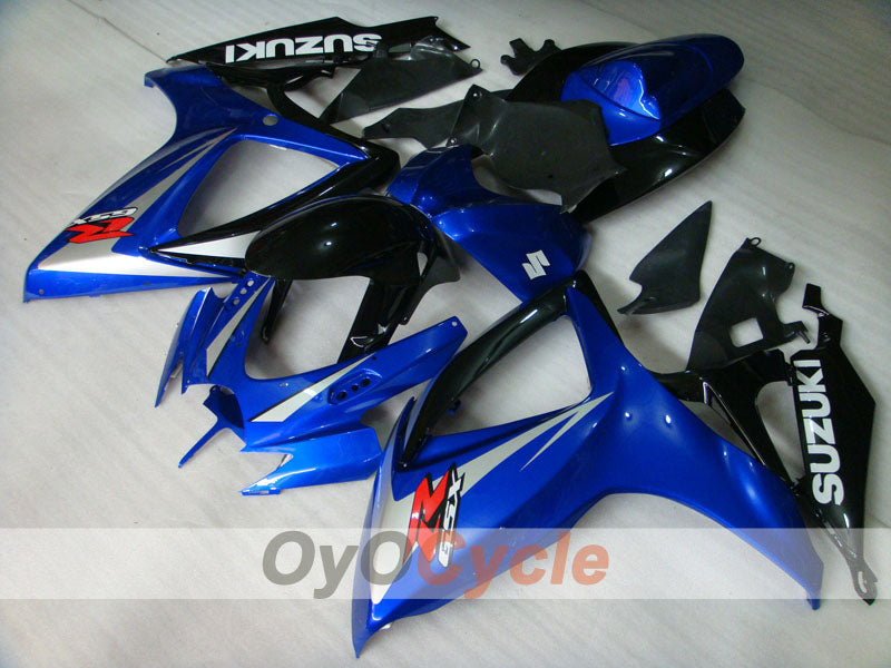 Kit de carenado por inyección para GSX R600 06-07 - Azul, Negro - Estilo de fábrica #OYO87901572