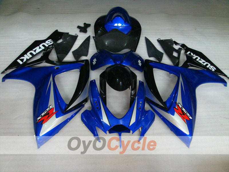 Kit de carenado por inyección para GSX R600 06-07 - Azul, Negro - Estilo de fábrica #OYO87901572