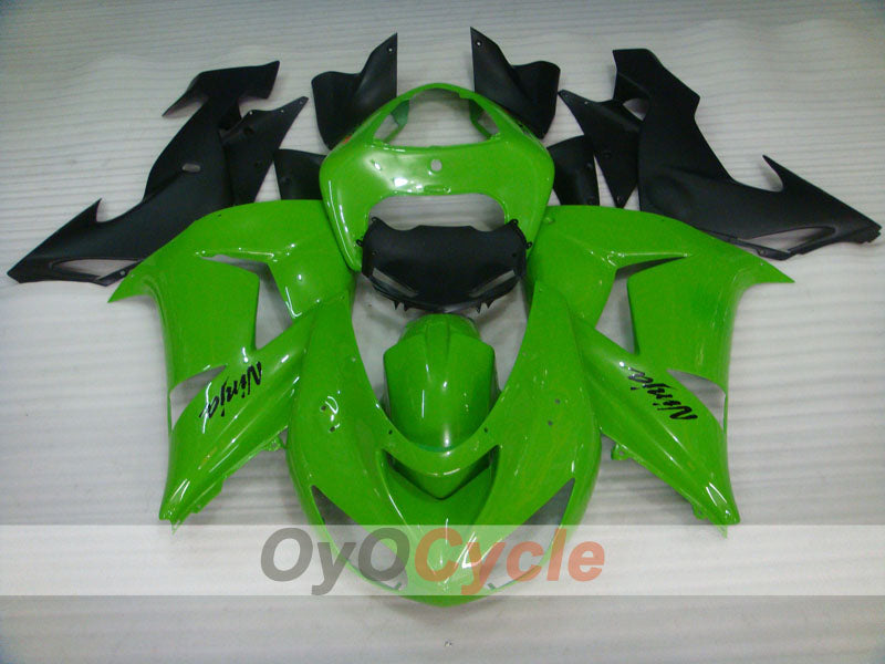 Kit de carenado por inyección para NINJA ZX-10R 06-07 - Verde, Negro - Estilo de fábrica #OYO87901584