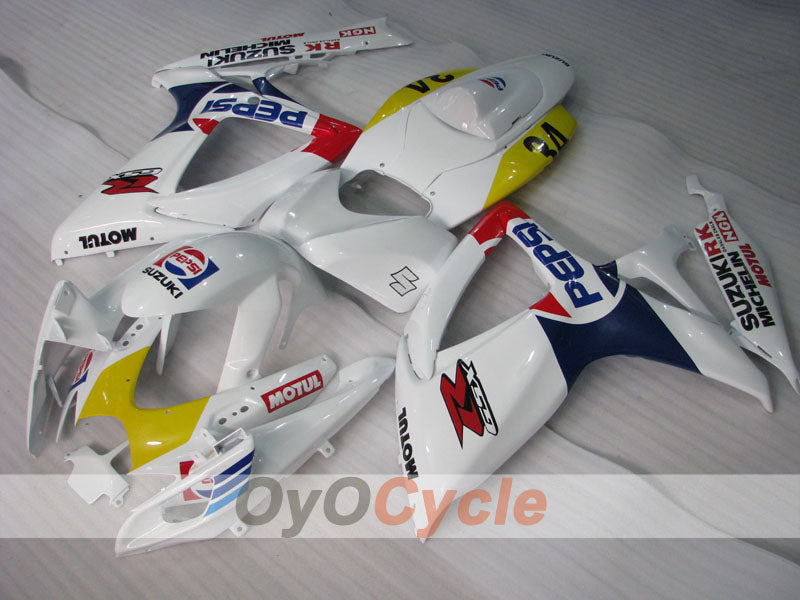 Kit de carenado por inyección para GSX R750 06-07 - Blanco - PEPSI #OYO87901353