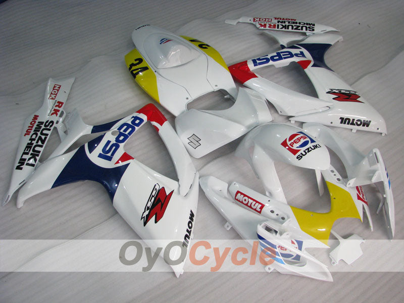 Carenado inyectado para GSX R600 06-07 - Amarillo, Blanco - MICHELIN, MOTUL, PEPSI #OYO87901596