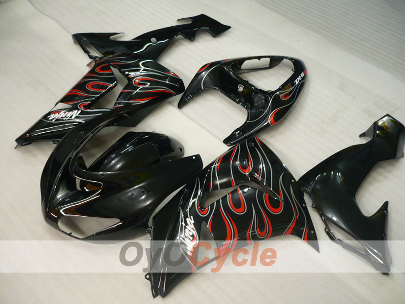 Kit de carenado por inyección para NINJA ZX-10R 06-07 - Blanco, Negro - Llama #OYO87901599 Imagen principal del producto