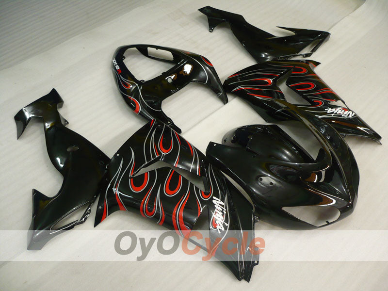 Kit de carenado por inyección para NINJA ZX-10R 06-07 - Blanco, Negro - Llama #OYO87901599 Imagen secundaria del producto