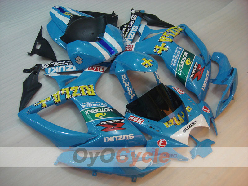 Kit de carenado por inyección para GSX R600 06-07 - Azul, Negro - DUNLOP, Rizla+ #OYO87901601 Imagen principal del producto