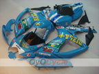 Kit de carenado por inyección para GSX R600 06-07 - Azul, Negro - DUNLOP, Rizla+ #OYO87901601