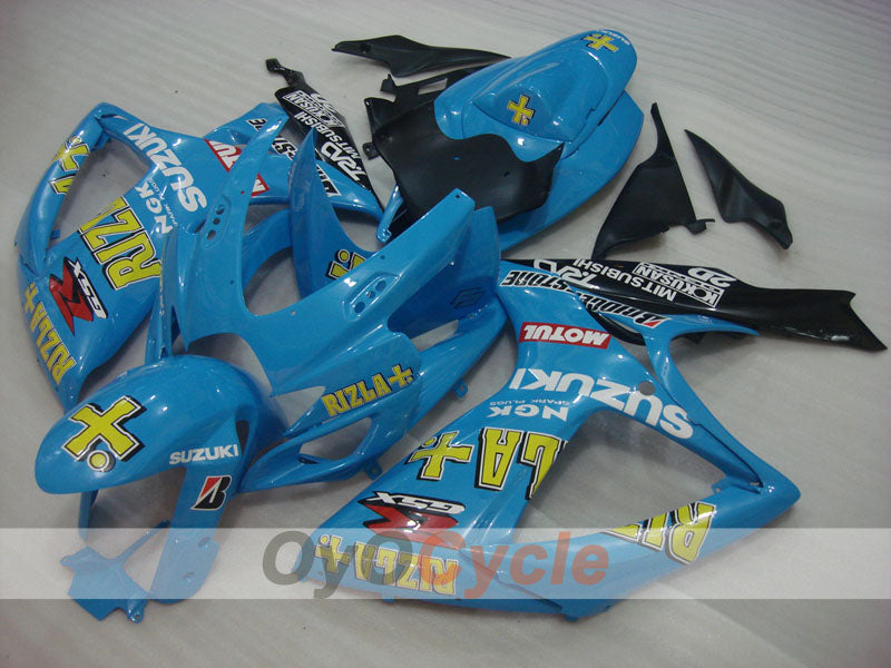 Kit de carenado por inyección para GSX R750 06-07 - Azul, Negro - Rizla+ #OYO87901372