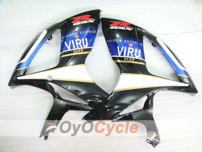 Kit de carenado por inyección para GSX R600 06-07 - Blanco, Negro - MOTUL, VIRU #OYO87901605