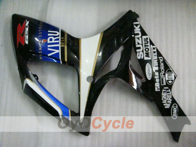 Kit de carenado por inyección para GSX R600 06-07 - Blanco, Negro - MOTUL, VIRU #OYO87901605