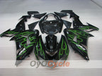 Kit de carenado por inyección para NINJA ZX-10R 06-07 - Verde, Negro - Llama #OYO87901610