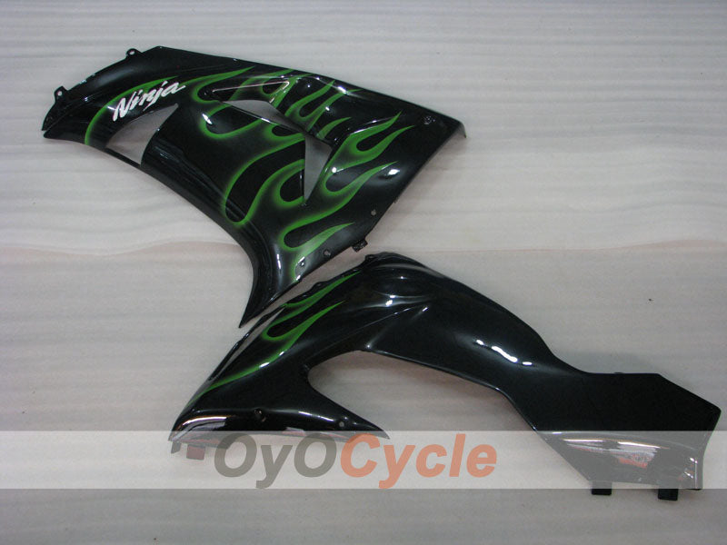 Kit de carenado por inyección para NINJA ZX-10R 06-07 - Verde, Negro - Llama #OYO87901610