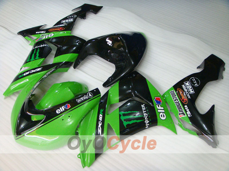 Kit de carenado por inyección para NINJA ZX-10R 06-07 - Verde, Negro - Monster #OYO87901627 Imagen secundaria del producto