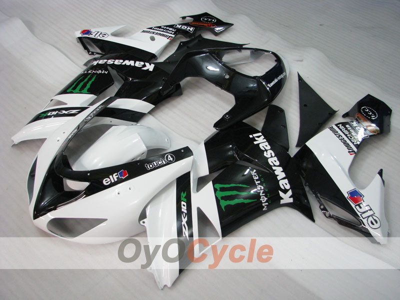 Carenado de inyección para NINJA ZX-10R 06-07 - Blanco, Negro - Monster #OYO87901629 Imagen secundaria del producto